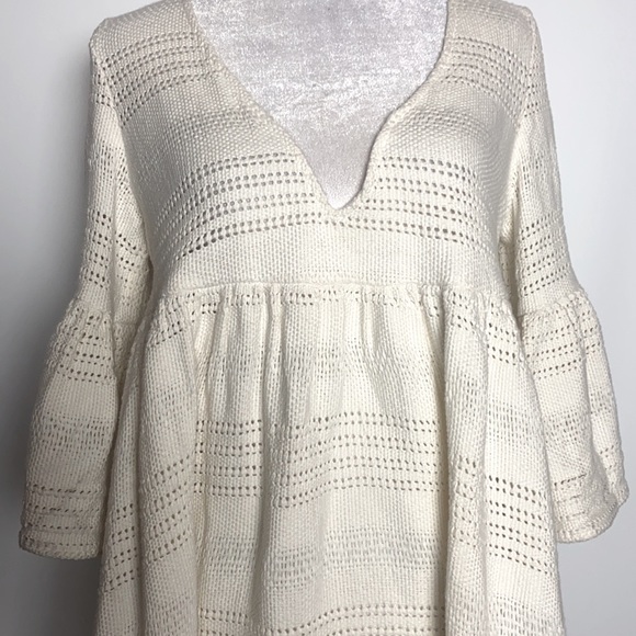 MARA HOFFMAN IVORY CROCHET SWIM COVER UP EUC (S) - Picture 7 of 8